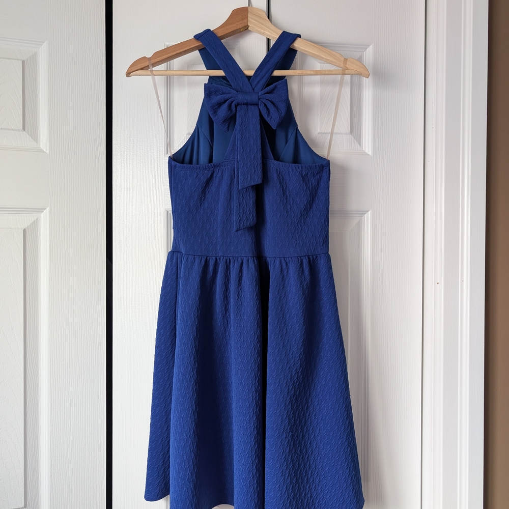 Bailey Blue Royal Blue Dress With Bow Back Detail
